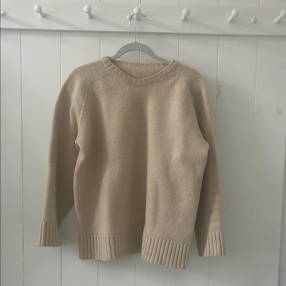 Women's Vintage Cream Shetland Wool Sweater